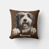 シェプドッグパピードッグ顔装飾用クッション クッション (正面)