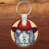 シェプドッグ消防士 キーホルダー (正面)