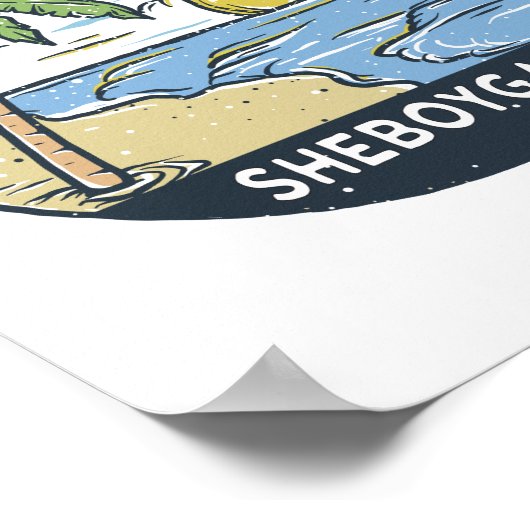 シェボイガンウィスコンシンヴィンテージ ポスター (角)