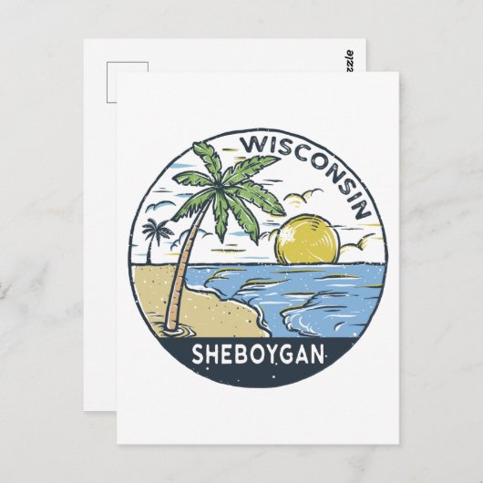 シェボイガンウィスコンシンヴィンテージ ポストカード (正面/裏面)