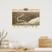 シェボイガン, WIパノラママップ – 1885 ポスター (キッチン)