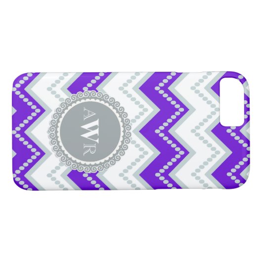 シェボモダンロンジグザグモノグラムのストライプ楕円 Case-Mate iPhoneケース (裏面(横))