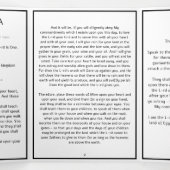 シェマのユダヤ教の祈り 英語 ヘブライ語 両面 三つ折りカード (内部中)