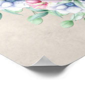 シェマイスラエルへブル祈りの言葉バイブル聖句アートフラワー ポスター (角)