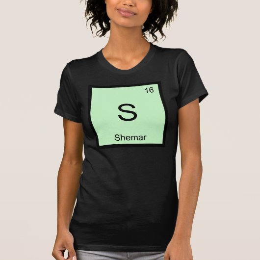 シェマー 名前 化学 元素 周期表 Tシャツ (正面)