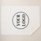 シェラパーソナライズされたパ毛布のスローカスタマイズロゴ シェルパブランケット (正面(横))