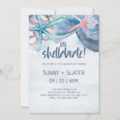 シェラブレーション | ビーチ シェルズ 結婚記念日 招待状 (正面)