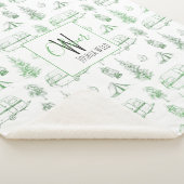 シェラモノグラムのパ毛布 | Green Camping Woods シェルパブランケット (3/4)