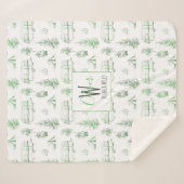 シェラモノグラムのパ毛布 | Green Camping Woods シェルパブランケット (正面(横))