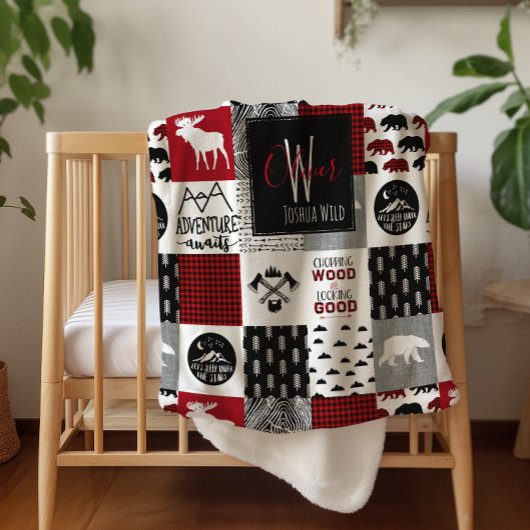 シェラモノグラムのパ毛布 | Lumberjack Wilderness シェルパブランケット