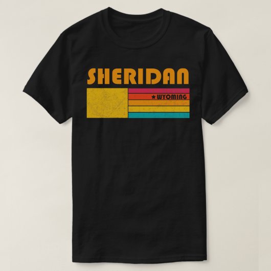 シェリダンワイオミングヴィンテージ動揺して土産 Tシャツ (デザイン正面)