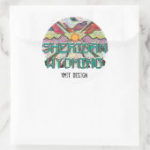 シェリダンワイオミング・バンパー・ステッカー！ ラウンドシール (バッグ)