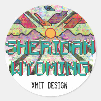 シェリダンワイオミング・バンパー・ステッカー！ ラウンドシール