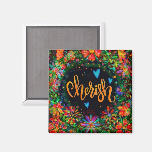 シェリッかわいらしクフローラトレンディー感動的おもしろい マグネット (正面/裏面)