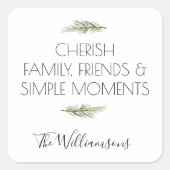 シェリッシュファミリーフレンズシンプルとホリデーモーメント スクエアシール (正面)
