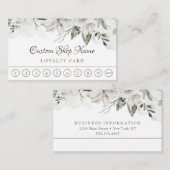 シェリッシュヴィンテージホワイトフローラカスタム文字事業 ロイヤリティカード (正面/裏面)