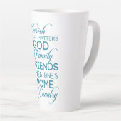 シェリッシュwhatが重要ティール（緑がかった色） カフェラテマグ (右アングル)