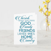 シェリッシュwhatが重要ティール(緑がかった色) カード (黄色い花)