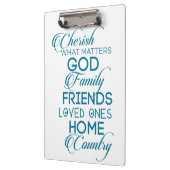 シェリッシュwhatが重要ティール（緑がかった色） クリップボード (左)