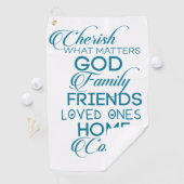 シェリッシュwhatが重要ティール（緑がかった色） ゴルフタオル (インサイチュ)