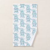 シェリッシュwhatが重要ティール（緑がかった色） バスタオルセット (ハンドタオル)