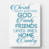 シェリッシュwhatが重要ティール（緑がかった色） フォトプラーク (正面)