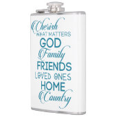 シェリッシュwhatが重要ティール（緑がかった色） フラスク (左)