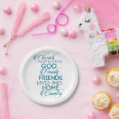 シェリッシュwhatが重要ティール（緑がかった色） ペーパープレート (パーティー)