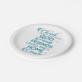 シェリッシュwhatが重要ティール（緑がかった色） ペーパープレート (アングル)