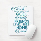 シェリッシュwhatが重要ティール（緑がかった色） マウスパッド (マウス)