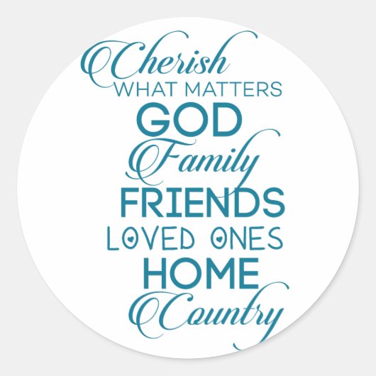 シェリッシュwhatが重要ティール(緑がかった色) ラウンドシール (正面)