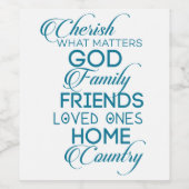 シェリッシュwhatが重要ティール（緑がかった色） ワインラベル (シングルラベル)