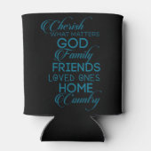 シェリッシュwhatが重要ティール（緑がかった色） 缶クーラー (裏面)