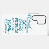 シェリッシュwhatが重要ティール（緑がかった色） samsung galaxyケース (裏面横)