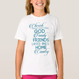シェリッシュwhatが重要ティール(緑がかった色) tシャツ