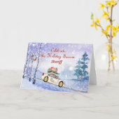 シェリフのクリスマスカード カード (黄色い花)