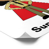 シェリフスすごいヒーロー女性ブラックアフリカンアメリカン ポスター (角)