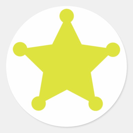 シェリフスター金ゴールド ラウンドシール (正面)