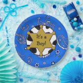 シェリフバッジブルーバンダナ紙プレート ペーパープレート (パーティー)