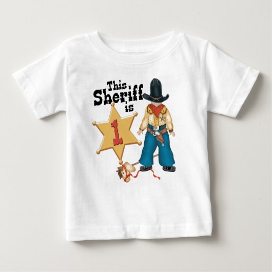 シェリフファースト誕生日 ベビーTシャツ (正面)