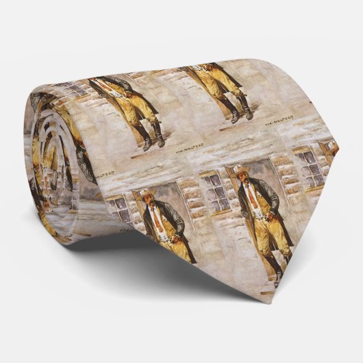 シェリフポートレートバイセルツァー、ヴィンテージウェストカウボーイ ネクタイ (ロール)