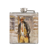 シェリフポートレートバイセルツァー、ヴィンテージウェストカウボーイ フラスク (裏面)