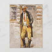 シェリフポートレートバイセルツァー、ヴィンテージウェストカウボーイ ポストカード (正面)