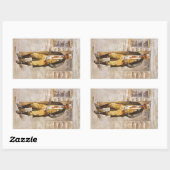 シェリフポートレートバイセルツァー、ヴィンテージウェストカウボーイ 長方形シール (シート)