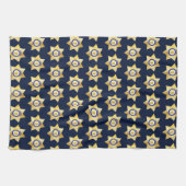 シェリフ金ゴールドスターバッジおもしろい キッチンタオル (横)