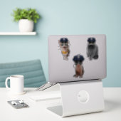 シェリフ・キャット シール (デスク上のノートパソコン)