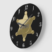 シェリフ・ゴールデンスター ラージ壁時計 (傾斜)