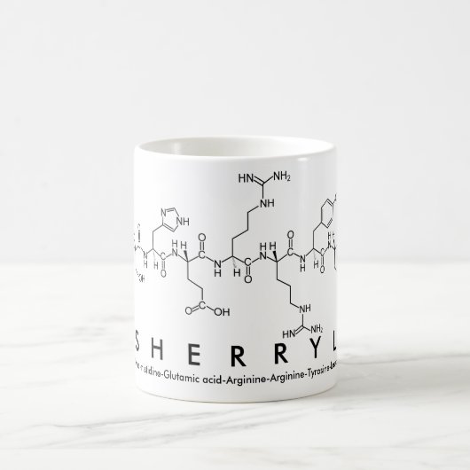 シェリルのペプチド名mug コーヒーマグカップ (中央)