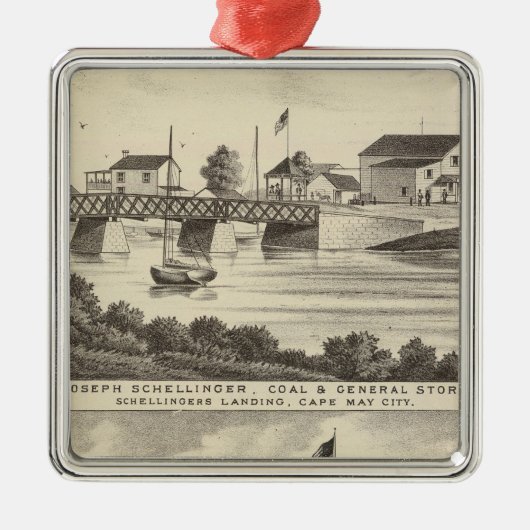 シェリンガーストアアンド海ハウス メタルオーナメント (正面)