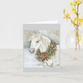 シェリーによるクリスマスの馬 カード (黄色い花)